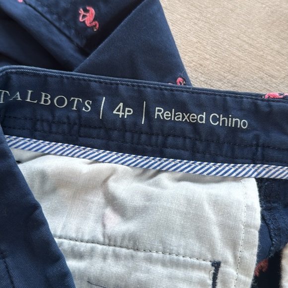 Talbots Relaxed Chino Flamingo Print Ankle Pants Casual Everyday Womans 4 - Picture 8 of 12